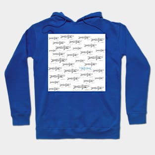 Blue Sardine Fish Hoodie